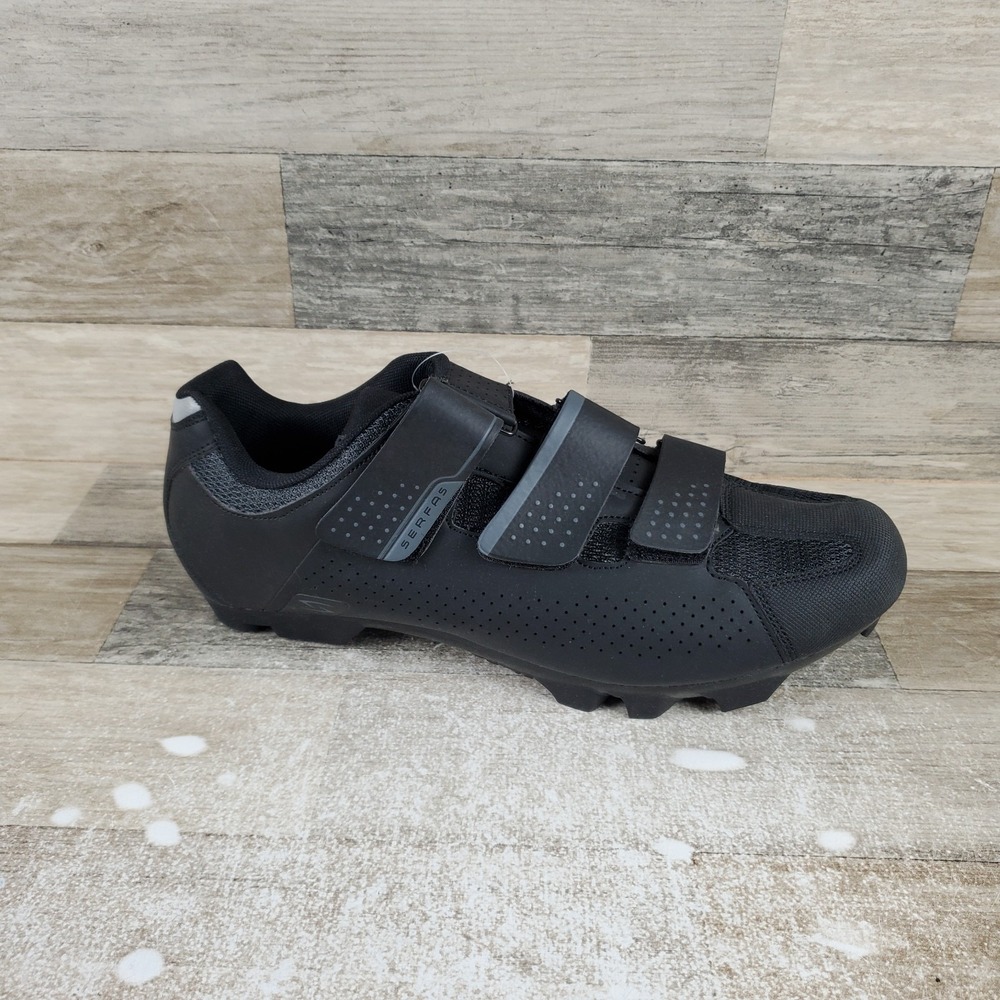 Serfas Singletrack 3 Strap Mens Cycling Shoes Sz 11 Black Mountain Bike Sneakers